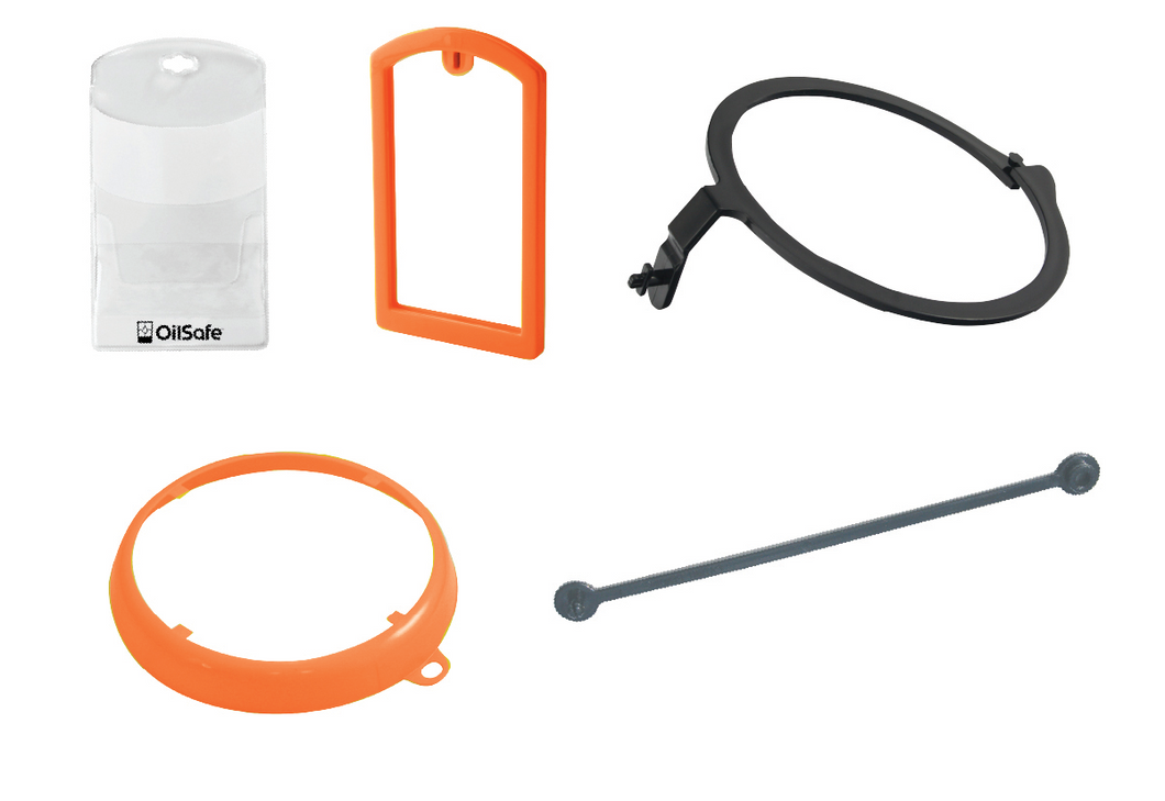 OilSafe - Drum label kit, orange