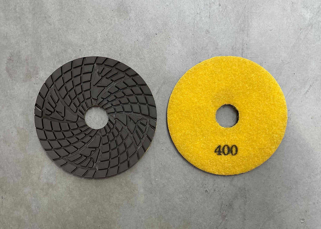 100mm Resin Polishing Pad, #400 Wet - Yellow